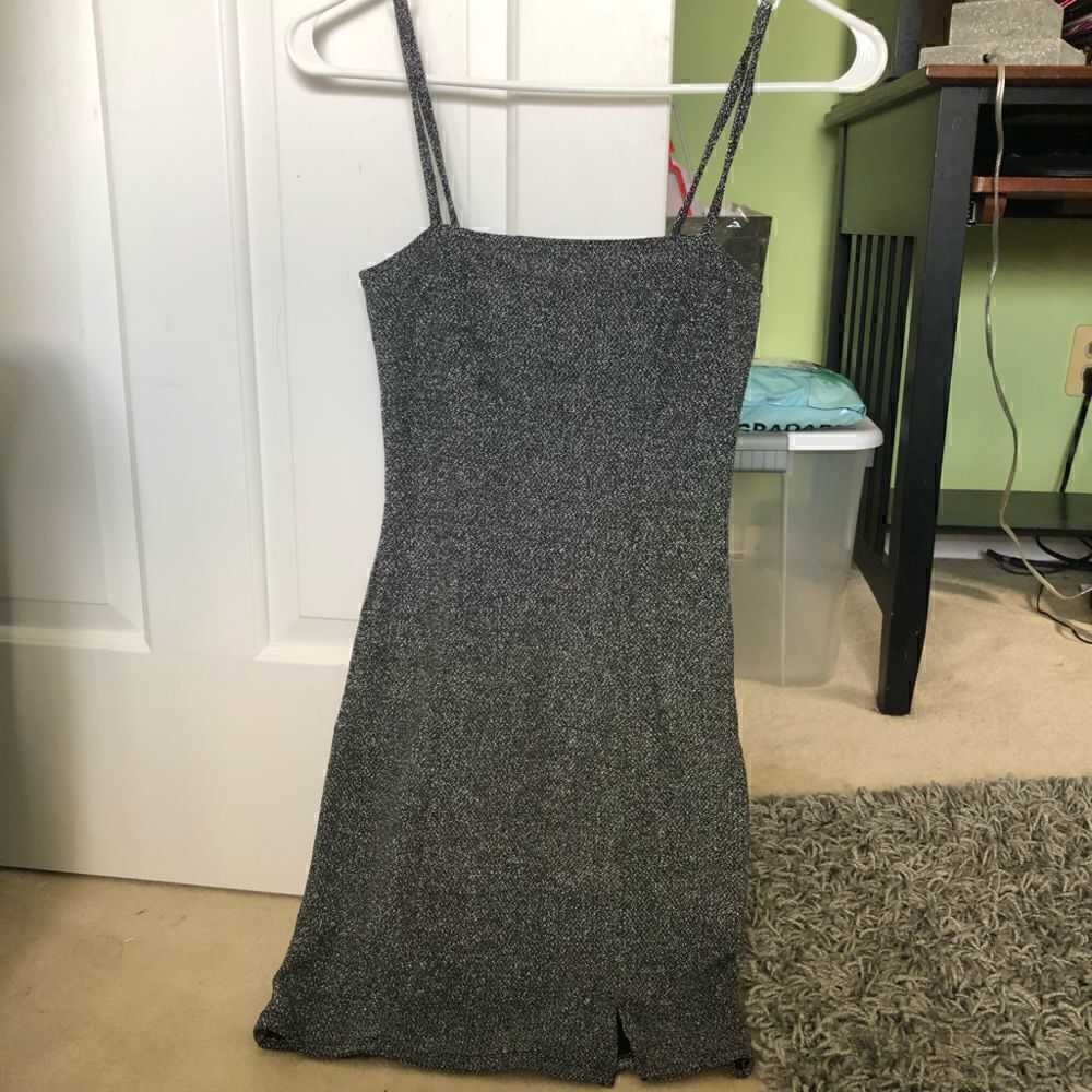 H&M Divided Black/Silver Sparkle Sleeveless Dress Women's Size XS - Picture 10 of 10